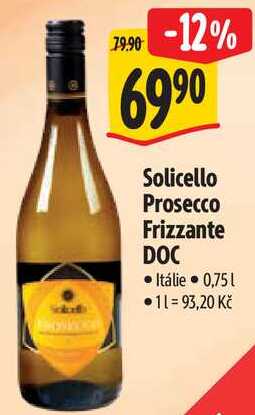 Solicello Prosecco Frizzante DOC, 0,75 l 