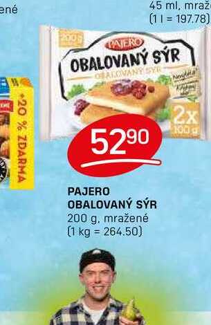 PAJERO OBALOVANÝ SÝR 200 g, mražené