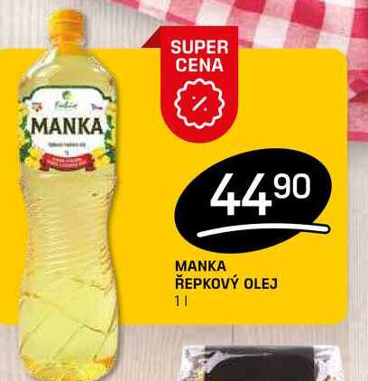 MANKA ŘEPKOVÝ OLEJ 1l