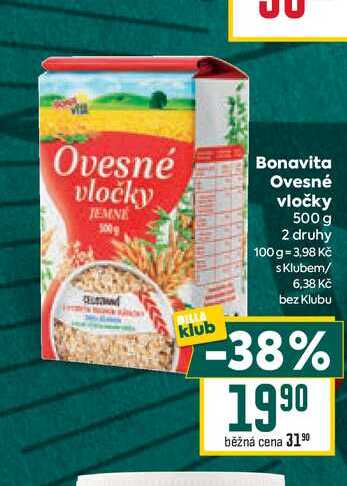 Bonavita Ovesné vločky 500 g 