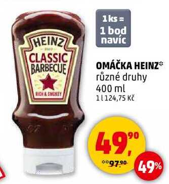 HEINZ OMÁČKA různé druhy, 400 ml 