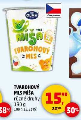 TVAROHOVÝ MLS MÍŠA různé druhy, 130 g   
