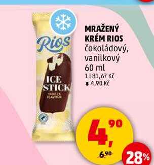 MRAŽENÝ KRÉM RIOS čokoládový, vanilkový, 60 ml 
