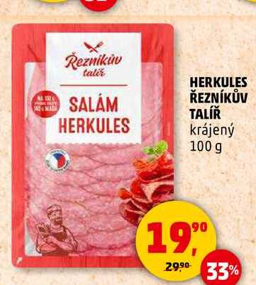HERKULES ŘEZNÍKŮV TALÍŘ krájený, 100 g  
