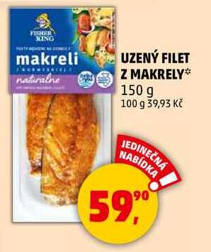 UZENÝ FILET Z MAKRELY, 150 g  