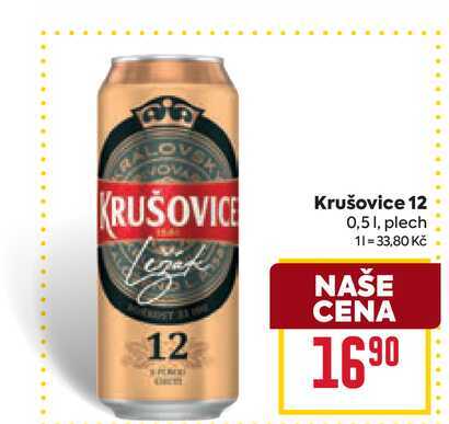 Krušovice 12 0,51, plech