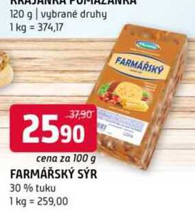 FARMÁŘSKÝ SÝR 100 g