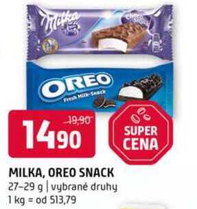 MILKA, OREO SNACK 27-29 g