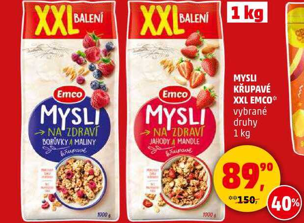 MYSLI KŘUPAVÉ XXL EMCO vybrané druhy, 1 kg  