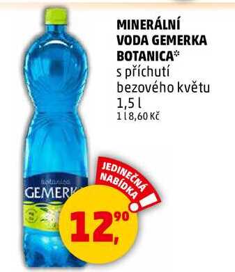 Gemerka minerální voda botanica s příchutí, 1,5 l 