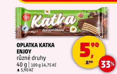 OPLATKA KATKA ENJOY různé druhy, 40 g  