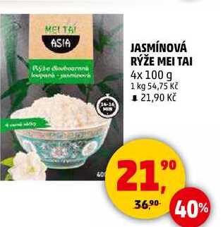 JASMÍNOVÁ RÝŽE MEI TAI, 4x 100 g 