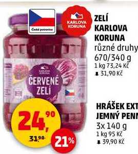 ZELÍ KORUNA KARLOVA různé druhy, 670/340 g 