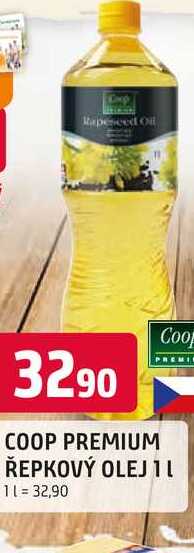 COOP PREMIUM ŘEPKOVÝ OLEJ 1L