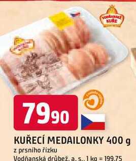 KUŘECÍ MEDAILONKY 400 g z prsního řízku 