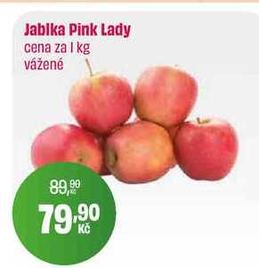 Jablka Pink Lady cena za 1 kg 