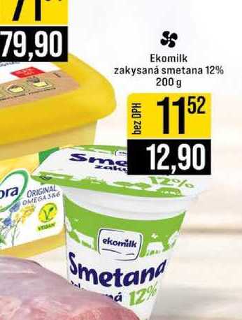 Ekomilk zakysaná smetana 12% 200 g
