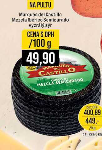 Marqués del Castillo Mezcla Ibérico Semicurado vyzrálý sýr 100 g