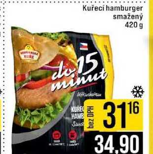 Kuřecí hamburger smažený 420 g