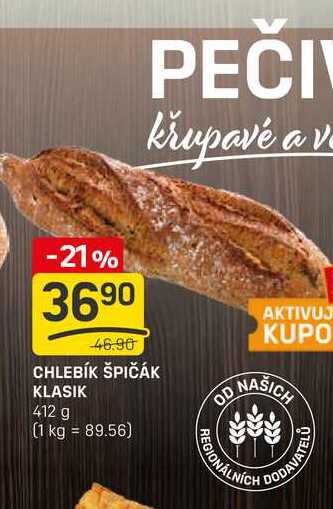 CHLEBÍK ŠPIČÁK KLASIK 412 g