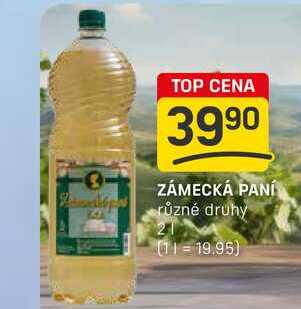 ZÁMECKÁ PANÍ různé druhy 2l