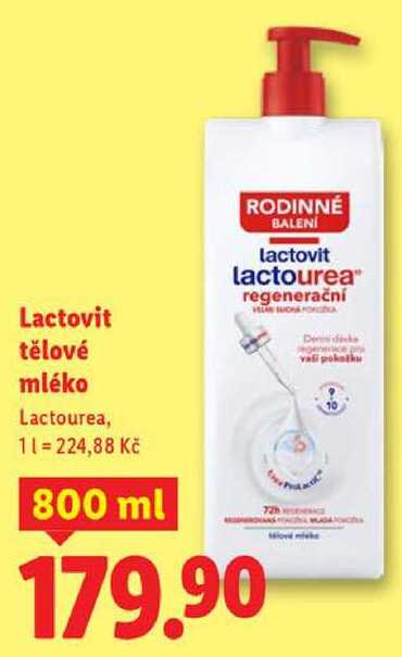 Lactovit tělové mléko, 800 ml
