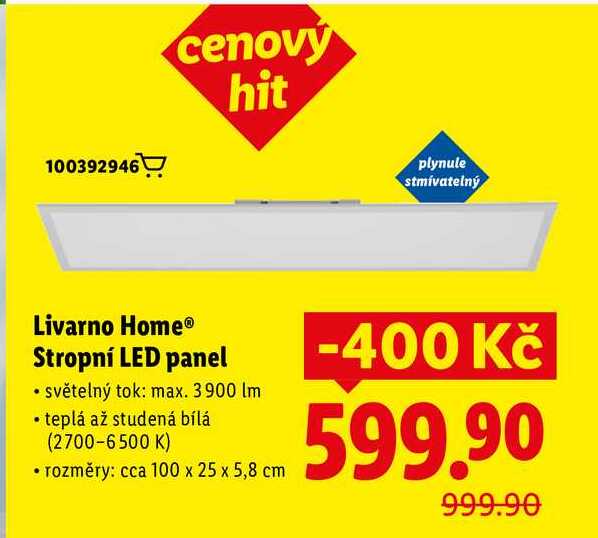 Livarno Home® Stropní LED panel 