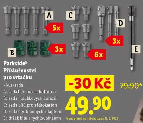 Parkside® Příslušenství pro vrtačku 