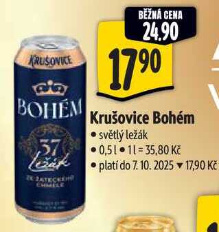 Krušovice Bohém, 0,5 l 