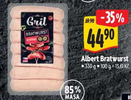 Albert Bratwurst, 330 g 