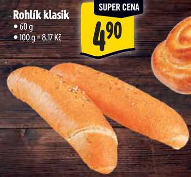 Rohlík klasik, 60 g