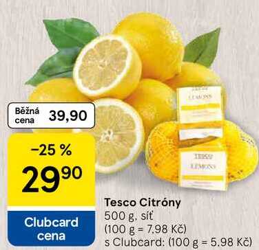 Tesco Citróny, 500 g, síť  
