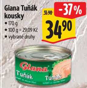 Giana Tuňák kousky, 170 g 
