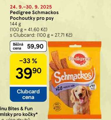 Pedigree Schmackos Pochoutky pro psy, 144 g 