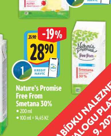  Nature's Promise free from Smetana 30 % 200 ml