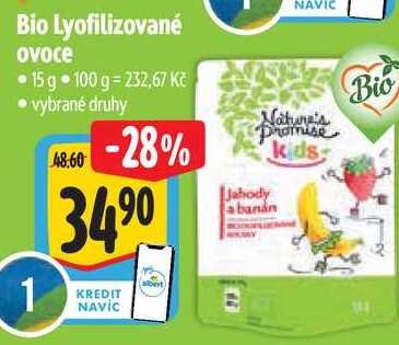 Bio Lyofilizované Ovoce, 15 g