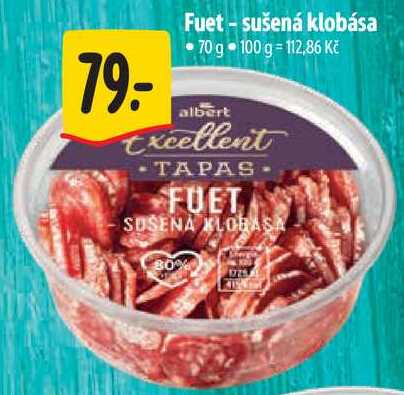 Fuet - sušená klobása, 70 g