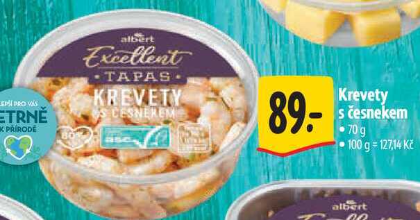 Krevety s česnekem, 70 g