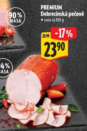PREMIUM Debrecínská pečeně, cena za 100 g 