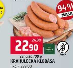 KRAHULECKÁ KLOBÁSA 100 g