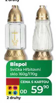 Bispol Svíčka Hřbitovní sklo 160g/170g 
