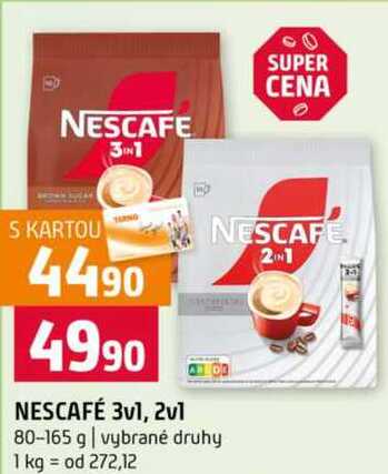NESCAFÉ 3v1, 2v1 80-165 g