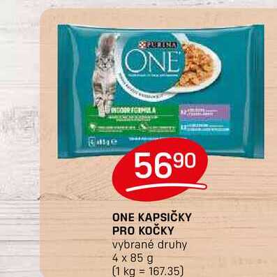 ONE KAPSIČKY PRO KOČKY vybrané druhy 4 x 85 g