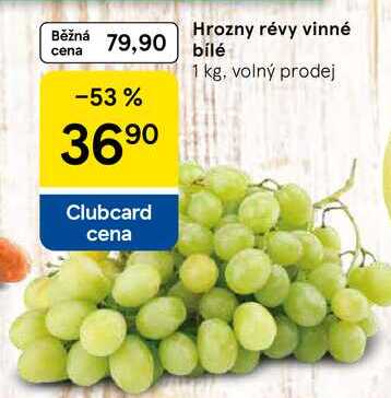Hrozny révy vinné bílé, 1 kg