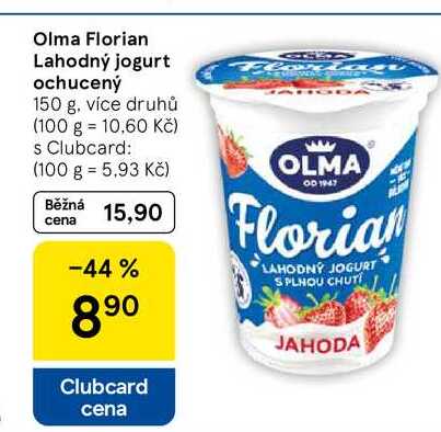 Olma Florian Lahodný jogurt ochucený, 150 g, více druhů