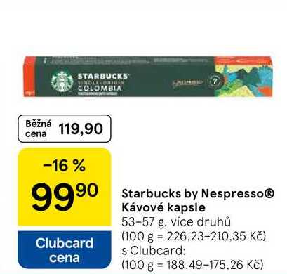 Starbucks by Nespresso® Kávové kapsle, 53-57 g, více druhů 