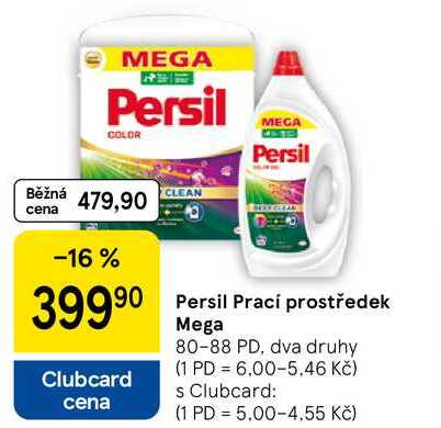 Persil Prací prostředek Mega, 80-88 PD, dva druhy 