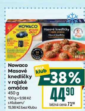 Nowaco Masové knedlíčky v omáčce 450 g 