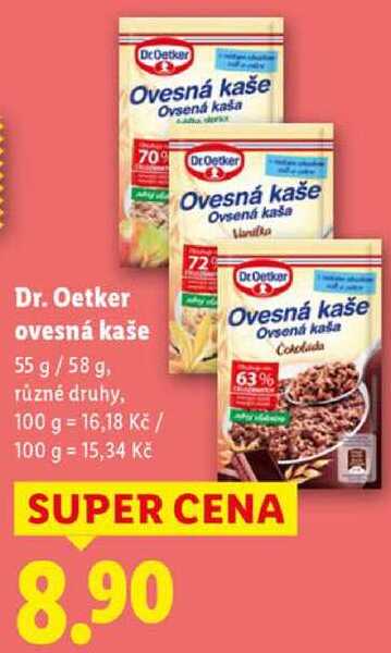 Dr. Oetker ovesná kaše 55 g/58 g
