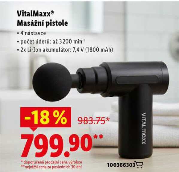 VitalMaxx Masážní pistole 